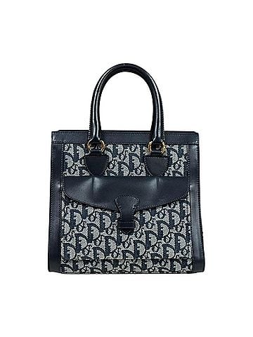 Christian Dior Christian Dior Trotter Handbag, Leather Navy, Women's (view 1)