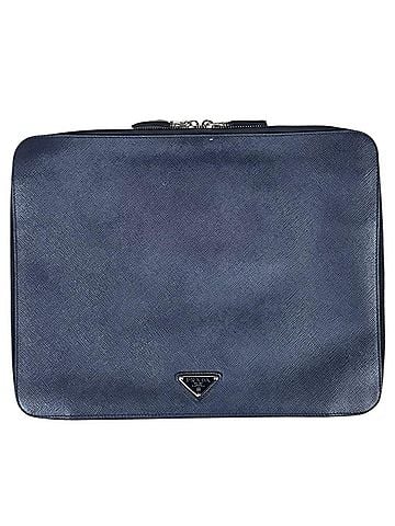 Prada Prada Saffiano Leather Clutch Bag, 2VN001, Navy, Men's PRADA (view 1)