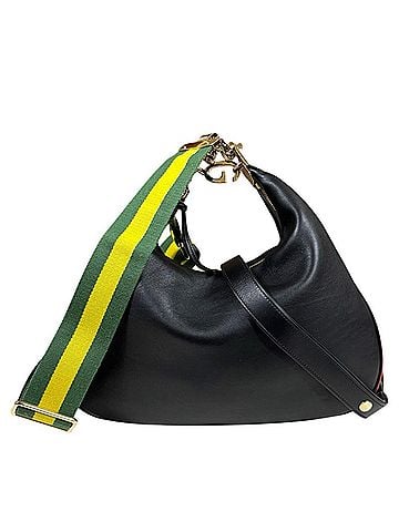 Gucci Gucci Attache Medium Shoulder Bag, Leather 702823, Black, Women's, GUCCI 2-Way (view 1)
