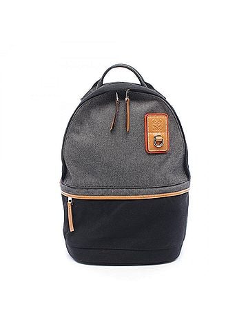 Loewe LOEWE Eye Nature ELN Backpack/Handbag - Nylon, Canvas, Leather Men's Gray, Black, Brown (view 1)
