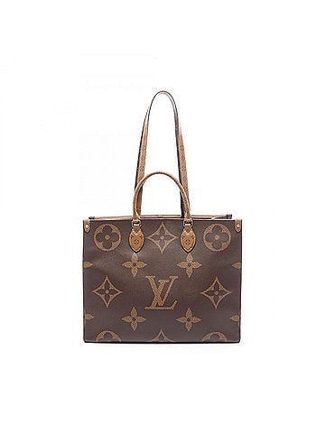 Louis Vuitton Louis Vuitton OnTheGo GM Tote Bag/Handbag, Coated Canvas, Monogram Giant Reverse, Women's, Brown/Beige, M44576 (view 1)