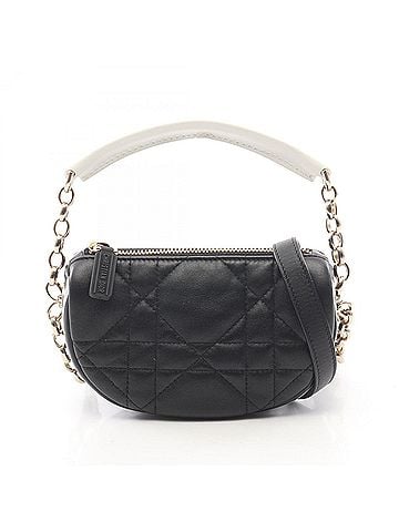 Christian Dior Christian Dior Dior VIBE MICRO BAG 2-Way Shoulder Bag/Handbag Leather Women's Black/White S7200ONOA (view 1)