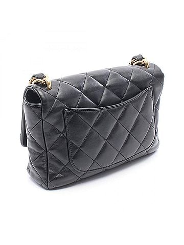 Chanel Chanel Large Flap Bag Matelassé Shoulder Handbag Leather Women's Black AS3215 (view 2)
