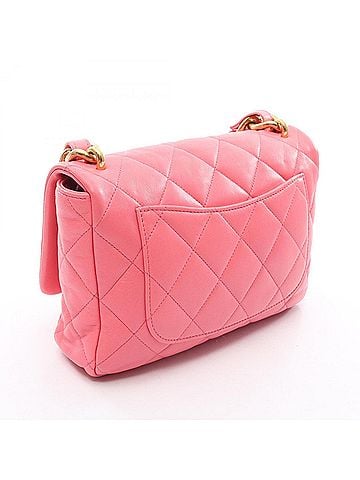 Chanel Chanel Large Flap Bag Matelassé Shoulder Handbag Lambskin Leather Women's Pink AS3215 (view 2)
