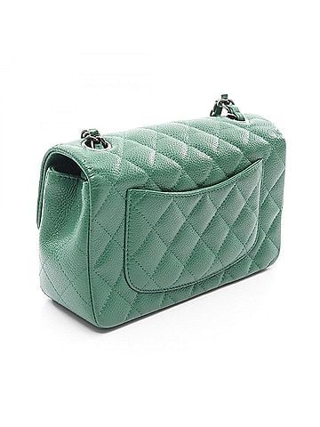 Chanel Chanel Mini Matelassé 20 Shoulder Bag/Handbag, Caviar Leather (Grained Calfskin), Women's, Green, A69900 (view 2)