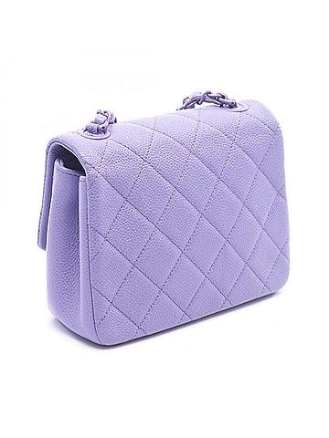Chanel Chanel Mini Matelassé Shoulder Bag/Handbag, Caviar Leather (Grained Calfskin), Women's, Purple, AS1784 (view 2)