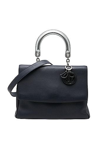 Christian Dior Christian Dior Dior Be Handbag Shoulder Bag 2WAY Navy Silver Leather Women's (view 1)