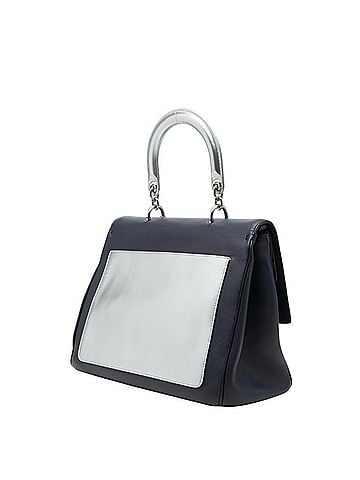 Christian Dior Christian Dior Dior Be Handbag Shoulder Bag 2WAY Navy Silver Leather Women's (view 2)