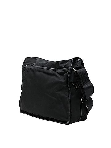 Prada Prada Triangle Logo Plate Crossbody Shoulder Bag Messenger Black Nylon Leather Women's PRADA (view 2)