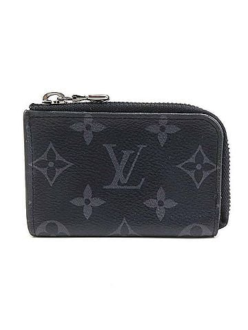 Louis Vuitton Louis Vuitton LOUIS VUITTON Wallet/Coin Purse Monogram Eclipse Portemonnaie Jour Black Gray Men's M63536 e61943j (view 1)