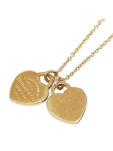 Tiffany & Co. Tiffany & Co. Return to Double Heart Chain Pendant Necklace, 18K Yellow Gold, Women's. (view 1)
