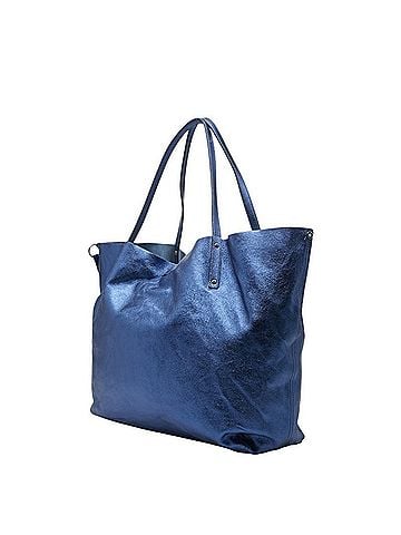 Tiffany & Co. Tiffany & Co. Reversible Tote Bag/Shoulder Bag, Blue Leather, Women's. (view 2)