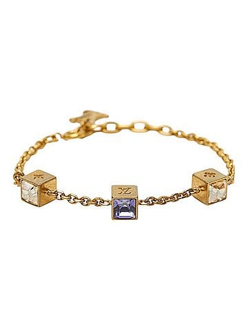 Louis Vuitton Louis Vuitton Bracelet Gamble M65209 Gold Purple Plated Swarovski Women's LOUIS VUITTON (view 1)