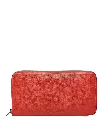 Hermès Hermes Azap Long Silk In Round Zipper Wallet, Red, Veau Epsom Leather, Women's (view 2)