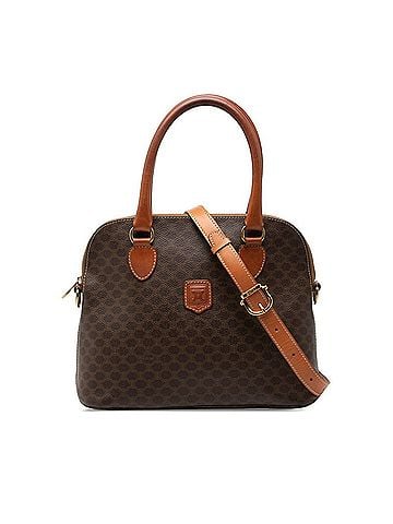 Céline Celine Macadam Handbag Shoulder Bag 2-Way Brown Leather Women's CELINE (view 1)