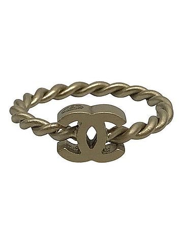 Chanel CHANEL Chanel Ring, Women's Coco Mark Twist Gold T1 (view 1)