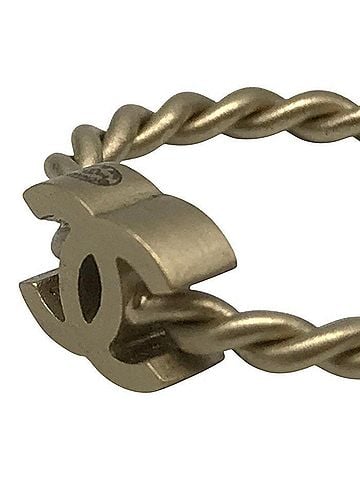 Chanel CHANEL Chanel Ring, Women's Coco Mark Twist Gold T1 (view 2)