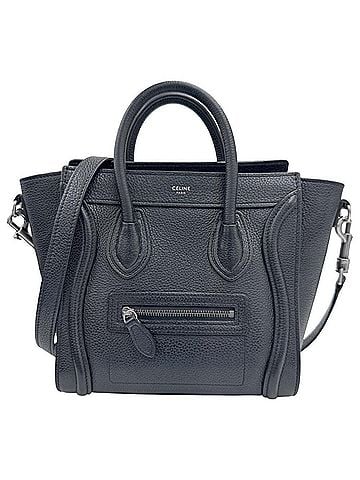 Céline CELINE Luggage Nano Shopper Black Leather Shoulder Bag Handbag for Women (view 1)