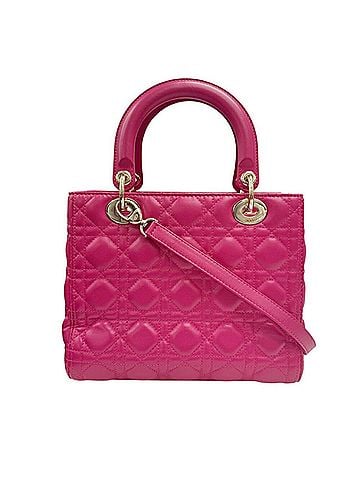 Christian Dior Christian Dior Lady Lambskin Pink 18-MA-0894 Cannage Handbag (view 2)