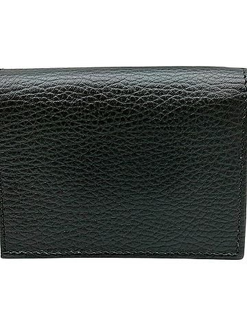Gucci GUCCI Compact Wallet, Double G Leather, Black, 456126, Mini, Women's/Men's (view 2)