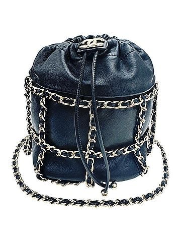 Chanel Chanel Coco Mark Shoulder Bag, Lambskin, Women's, Black, AS2313, Chain (view 1)