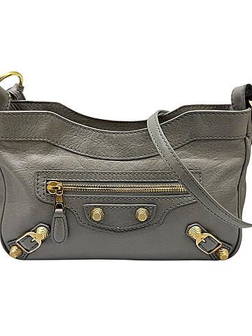 Balenciaga BALENCIAGA Giant Hip Leather Grey Shoulder Bag 237203 Long for Women and Men (view 1)
