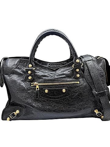 Balenciaga BALENCIAGA Giant City Leather Black 281770 Handbag Shoulder Bag for Women (view 1)
