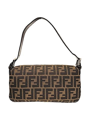 Fendi FENDI Zucca Mamma Bucket Canvas Leather Brown Handbag Pouch for Women (view 2)