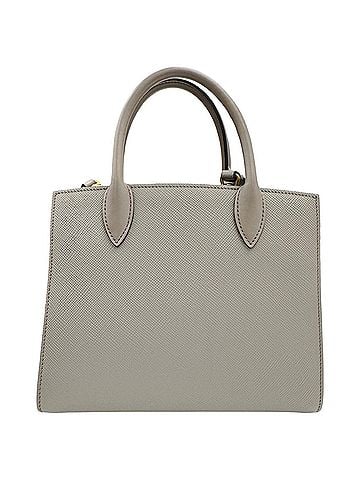 Prada PRADA Saffiano Leather Handbag Shoulder Bag Greige 1BA284 Women's (view 2)