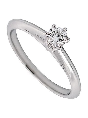 Tiffany & Co. Tiffany & Co. Solitaire Ring, Diamond 0.18ct, Approx. Pt950 Platinum, 3.5g, Women's Ring (view 1)