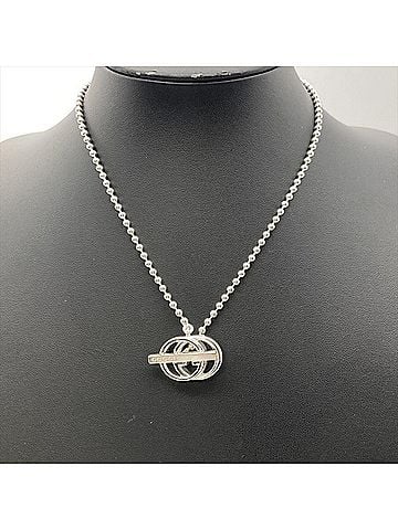Gucci Gucci Interlocking G Ball Chain Necklace 0309J 8055 SV925 21.7g Silver Men's Women's (view 2)