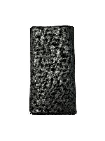 Louis Vuitton LOUIS VUITTON Louis Vuitton Taiga Portefeuille Brazza Long Wallet Men's Bi-fold Black M30501 T1 (view 2)