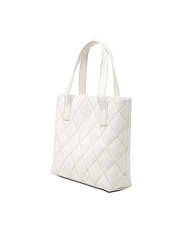 Chanel Chanel Coco Mark Wild Stitch Handbag Tote Bag White Leather Women's CHANEL (view 2)