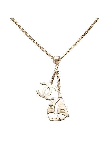 Chanel Chanel Coco Mark Yacht Pendant Necklace, Silver Metal, Women's CHANEL (view 1)