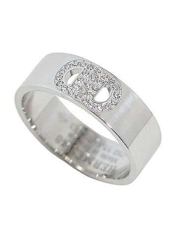 Hermès Hermes Ring H. d'Ancre PM #48 Diamond Chaine K18WG HERMES Women's T5871 (view 1)