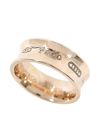 Tiffany & Co. Tiffany & Co. 1837 Rubedo Metal Ring, Pink Gold, TK2378 (Women's/Men's) (view 1)