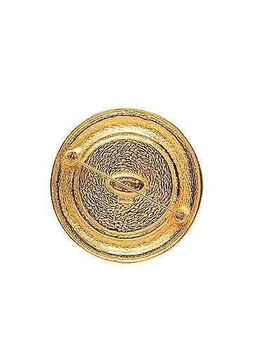 Chanel Chanel 31 RUE CAMBON Logo Round Brooch Gold Plated GP Women's CHANEL (view 2)