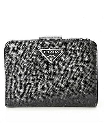 Prada PRADA Saffiano Triangle Compact Bi-fold Wallet, Black (NERO), Men's/Women's, 1ML018 QHH (view 2)