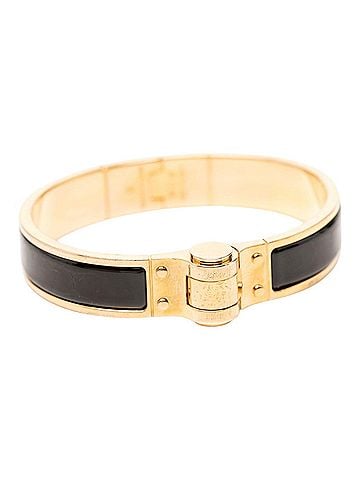 Hermès Hermes Charnière Bracelet, Gold and Black Plated, Women's (view 1)