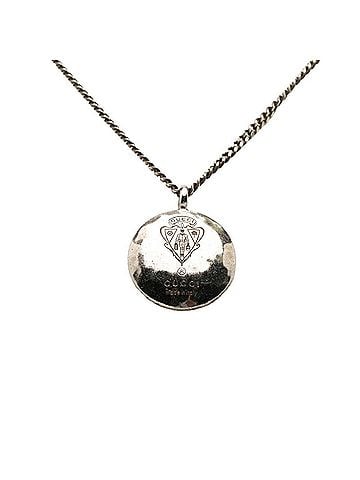 Gucci Gucci Crest Round Coin Chain Pendant Necklace, SV925 Silver, Women's GUCCI (view 2)