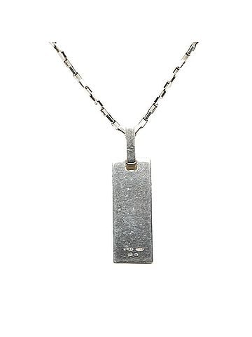 Gucci Gucci Logo Plate Chain Pendant Necklace 145170 SV925 Silver Women's GUCCI (view 2)