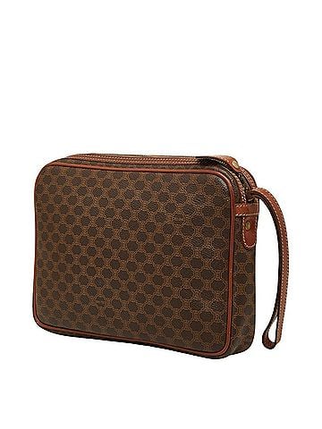 Céline Celine Macadam Clutch Bag, Second Brown Leather, Women's CELINE (view 2)