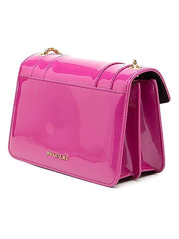 Bvlgari Bulgari Serpenti Forever Shoulder Bag, Pink Patent Leather, Women's, BVLGARI (view 2)