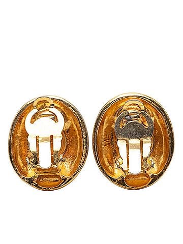 Chanel Chanel Vintage Mademoiselle Earrings, Gold Plated, Women's CHANEL (view 2)