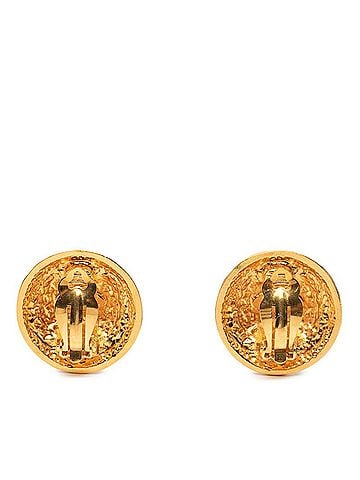 Chanel Chanel Vintage Coco Mark Earrings, Gold Plated, Women's CHANEL (view 2)