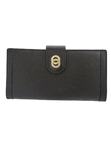 Bvlgari BVLGARI Doppio Tondo Leather Black Bi-fold Long Wallet 0492 (view 1)
