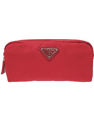 Prada Prada Vera 1N1412 Nylon Handbag Pouch Red 1688PRADA (view 1)