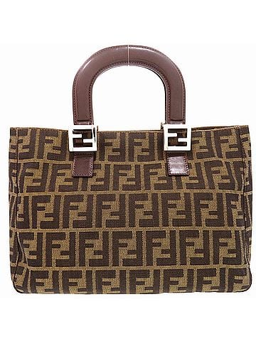 Fendi Fendi Zucca 26329 Leather Canvas Brown Handbag 0866FENDI (view 1)