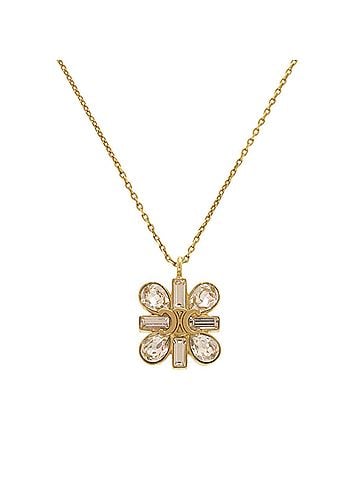 Céline Celine Triomphe Stone Logo Gold Necklace Accessory 0296 CELINE (view 1)