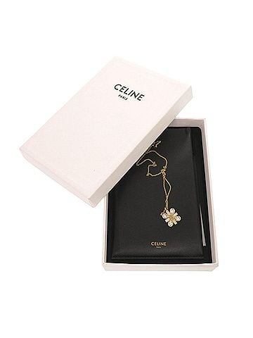 Céline Celine Triomphe Stone Logo Gold Necklace Accessory 0296 CELINE (view 2)